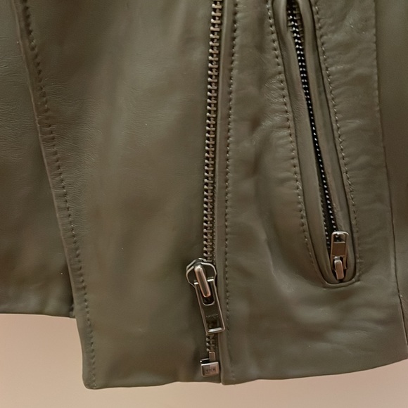 Joie Green Leather Jacket - Picture 6 of 7